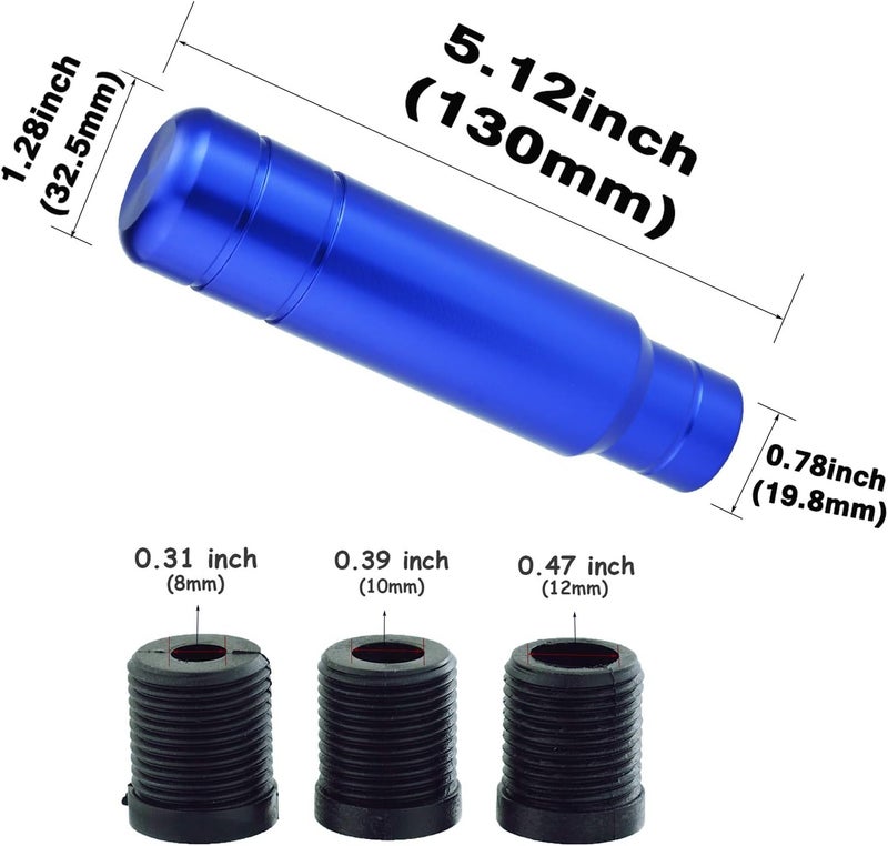 Abfer Metal Heavy Shift Knob, 5" Aluminum Alloy Weighted Gear Lever Stick Shifter Handle Fit Most Automatic Manual Vehicle (Blue) - Image 2